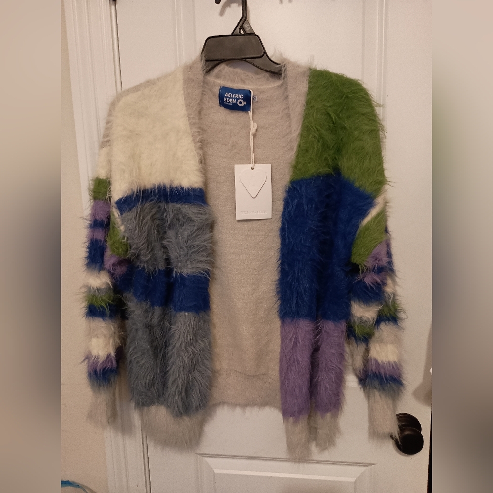 Aelfric Eden Multicolor Fuzzy Cardigan